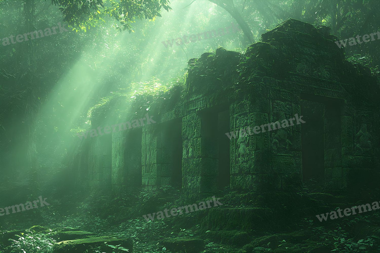 Amazonian Temple Ruins Backdrop Images