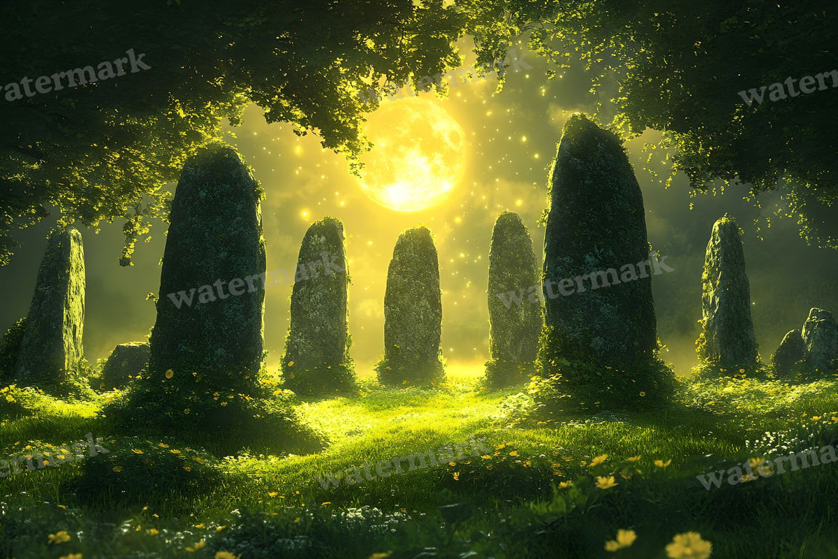 Ancient Stone Circle Clearing Backdrop Images