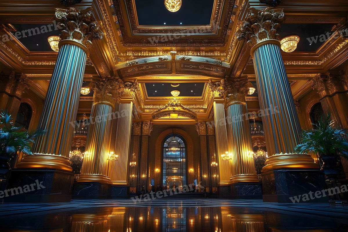 Art Deco Palace digital photo backdrop for photo editing, preview 7
