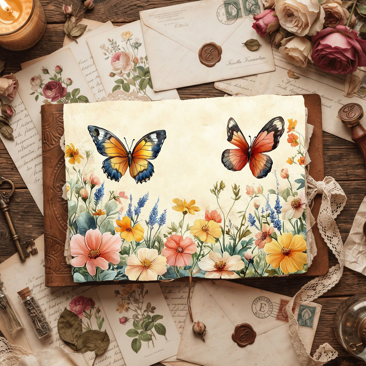 Butterfly Wildflower Meadow Writing Paper