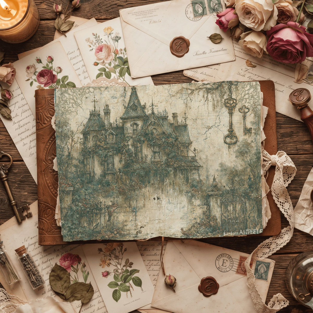 Haunted Victorian Manor Journal Paper