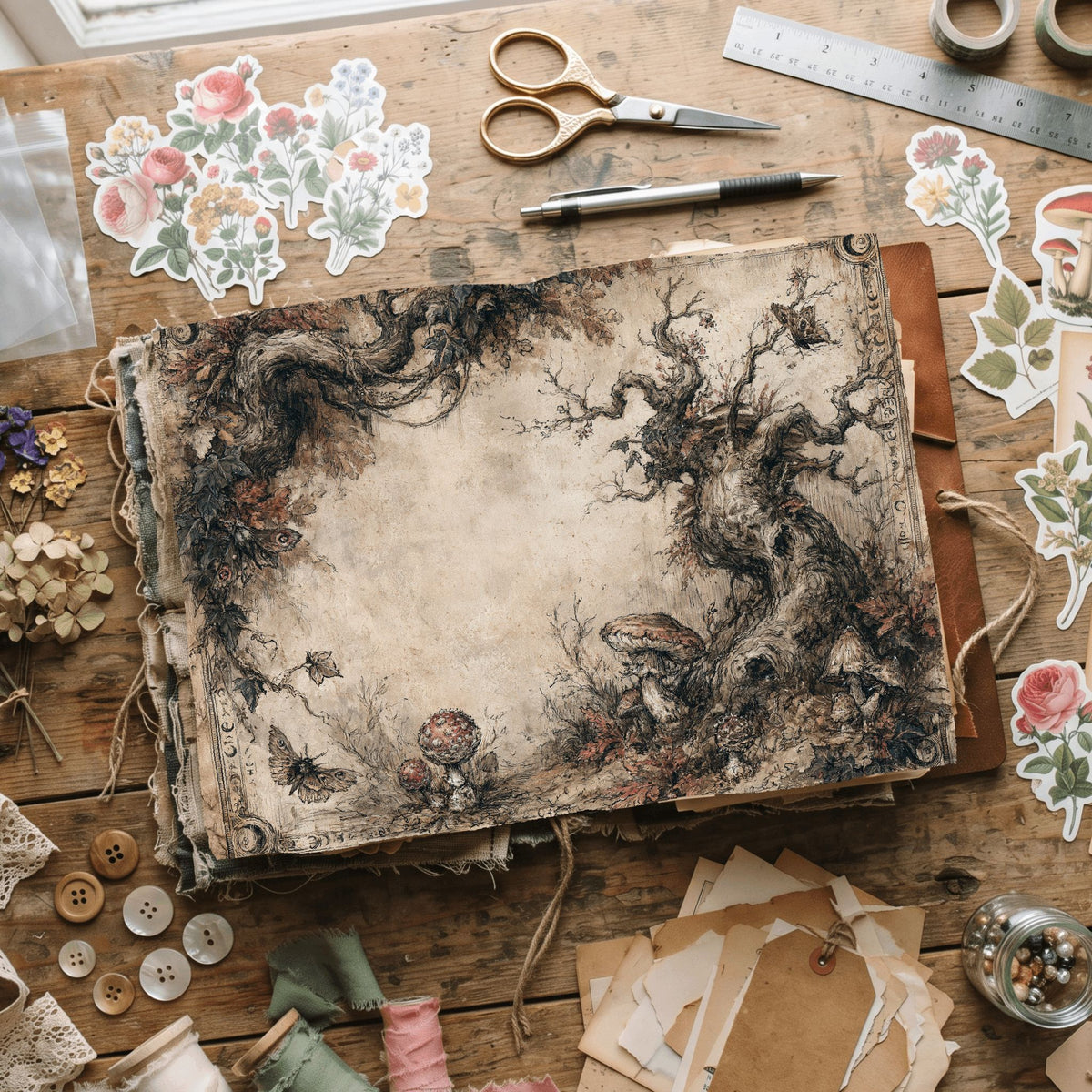 Magical Forest Parchment