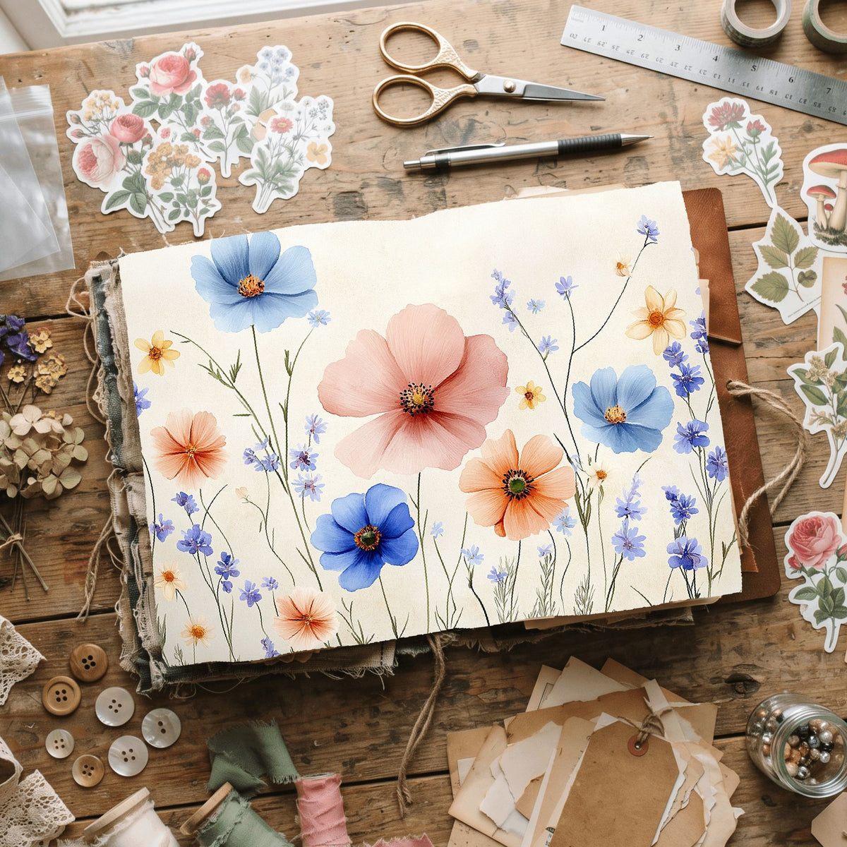Pastel Wildflower Whispers Paper