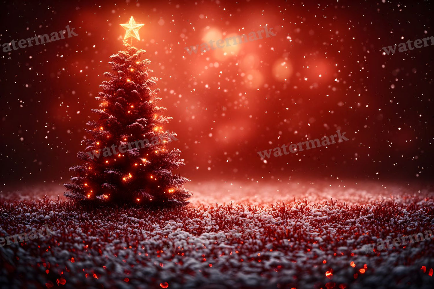 Red Christmas Backdrop Images