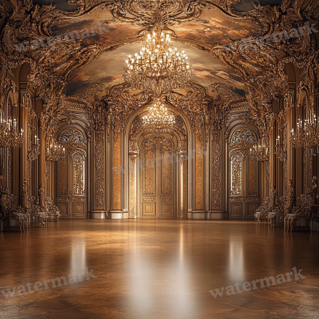 Regal Room digital photo backdrop for photo editing, preview 7