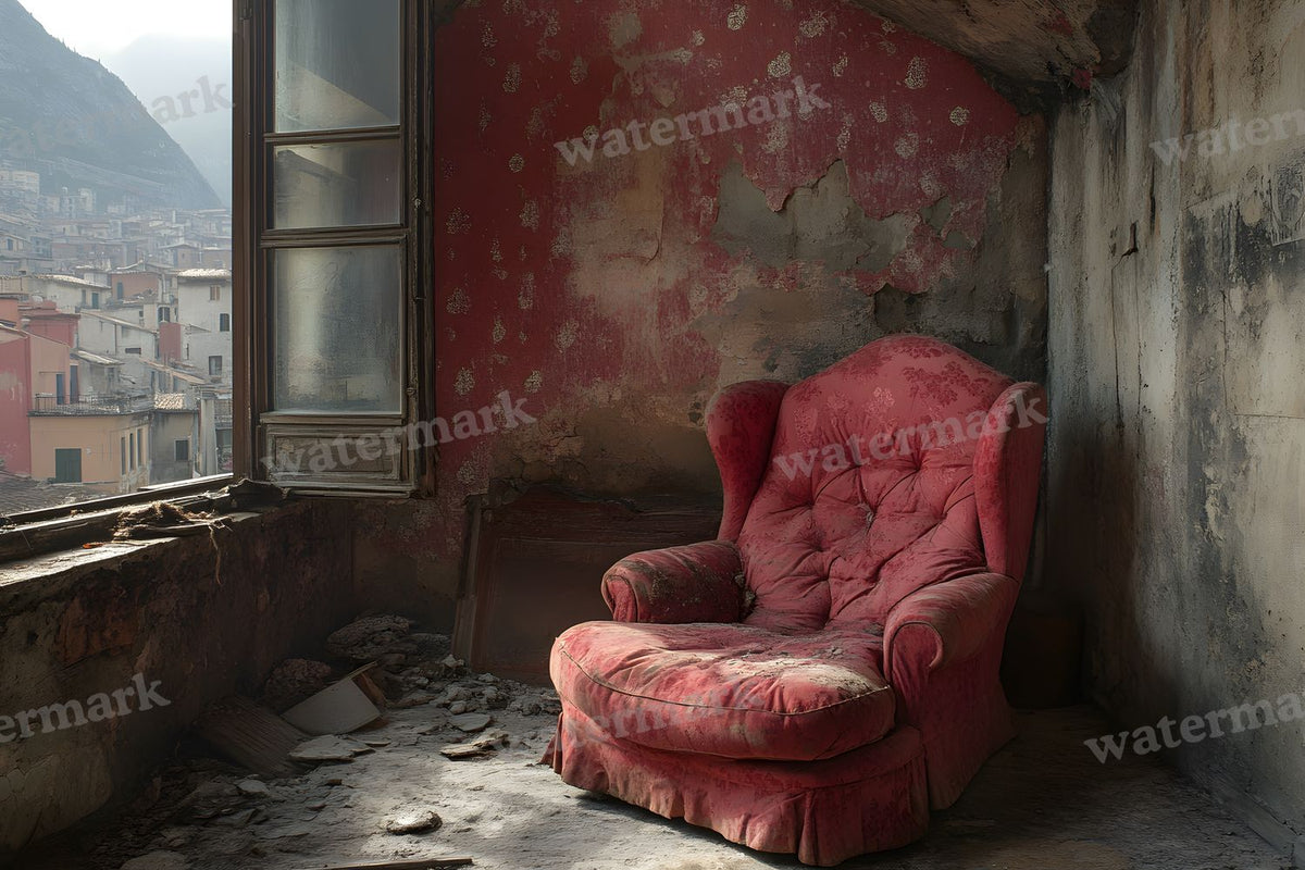 Regal Wallpapered Room digital photo backdrop for photo editing, preview 7