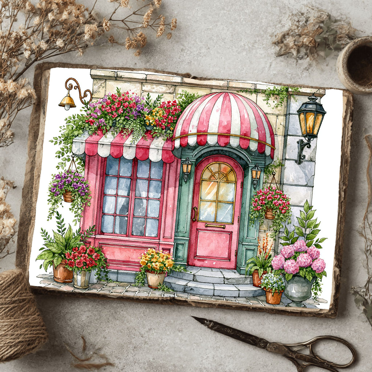 Romantic Parisian Cafe�� Watercolor