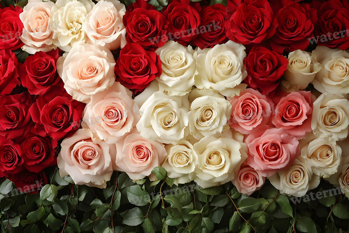 Romantic Rose Garden digital photo backdrop for photo editing, preview 7