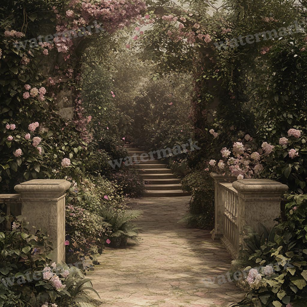 Secret Garden digital photo backdrop for photo editing, preview 7