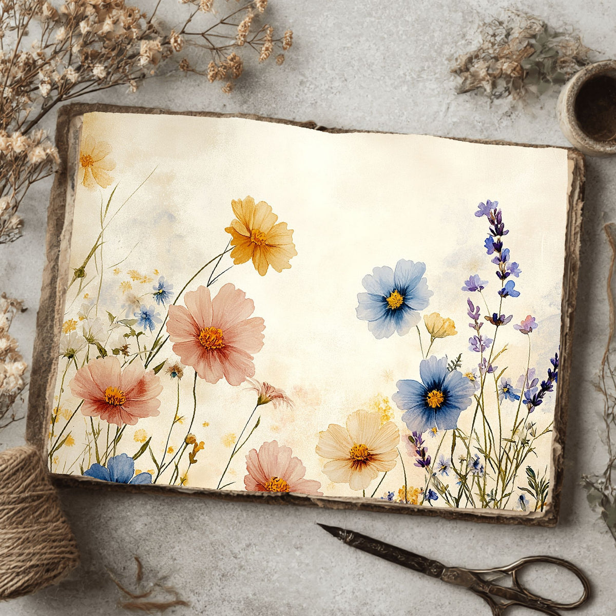 Spring Meadow Pastel Writing Paper