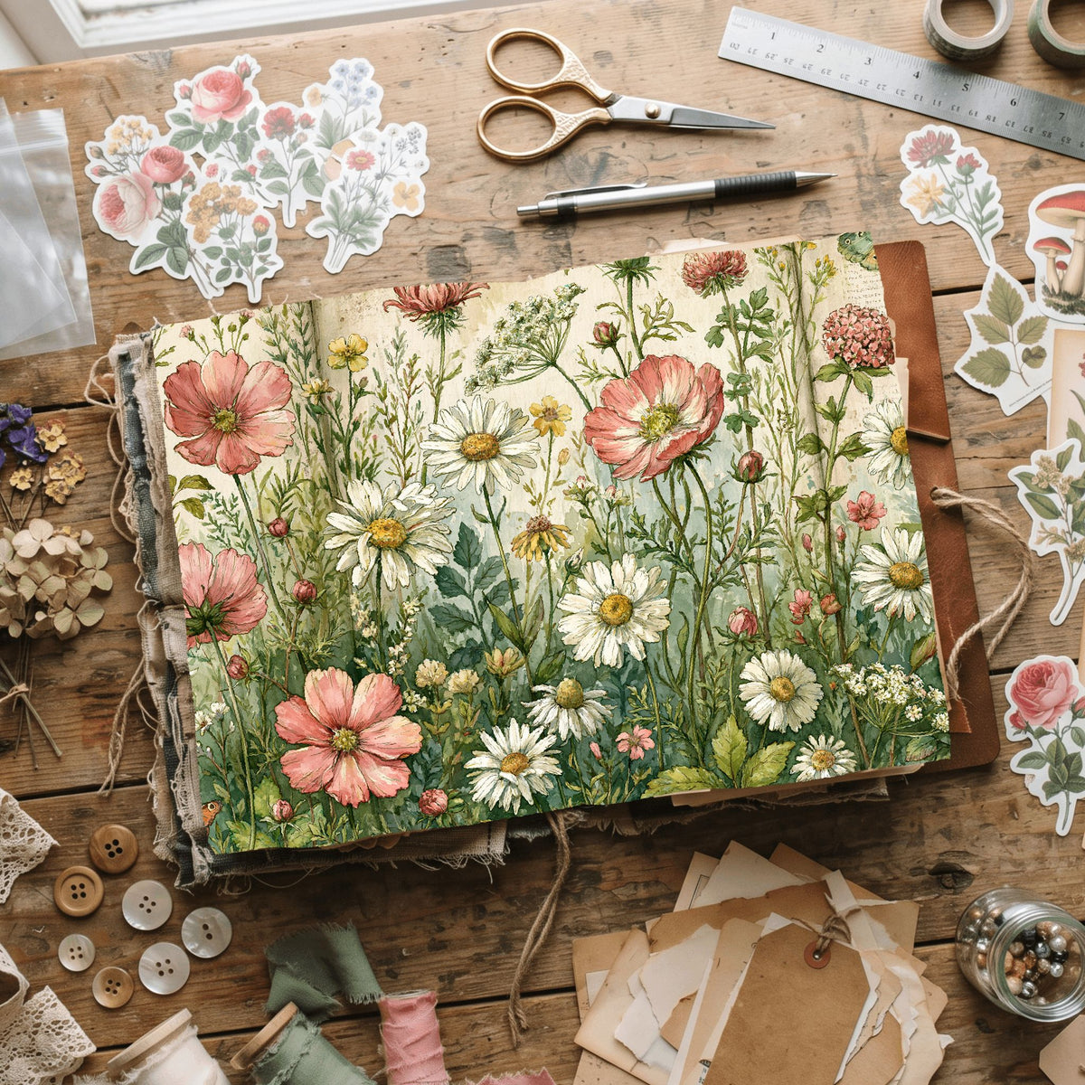 Spring Wildflower Seamless Pattern