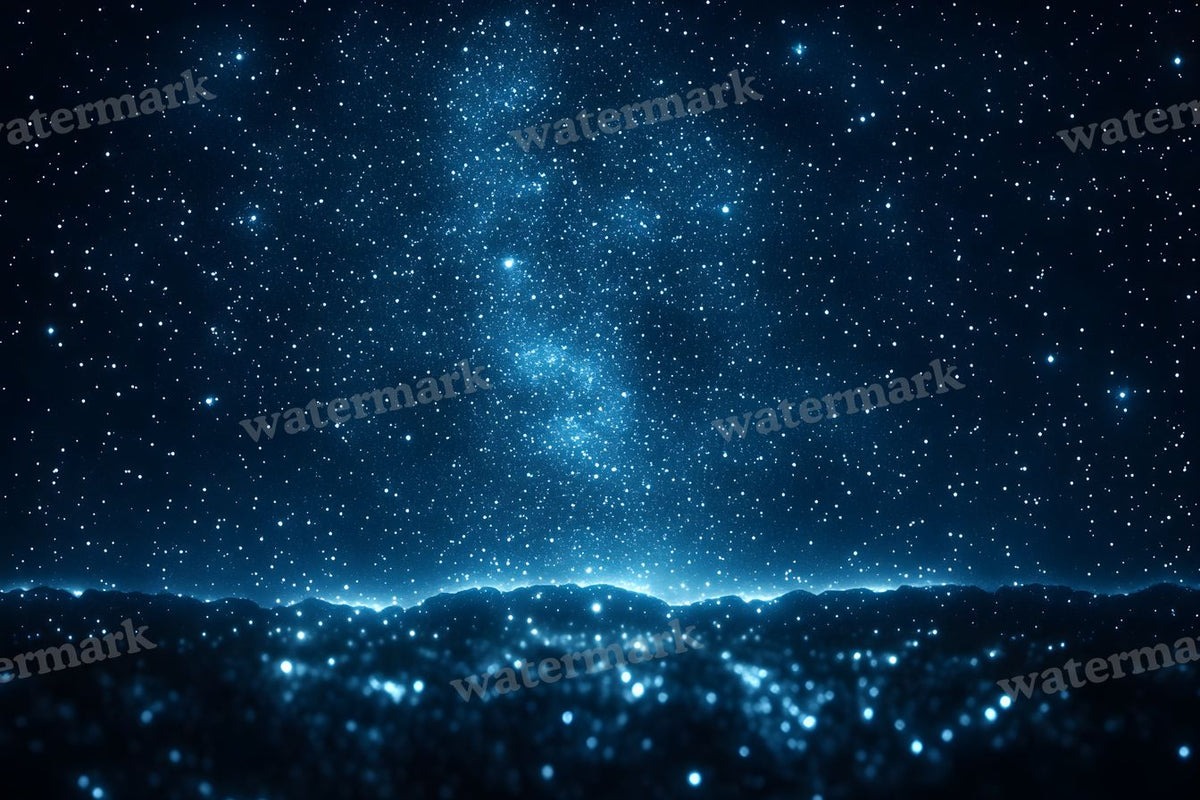 Starry Night digital photo backdrop for photo editing, preview 7