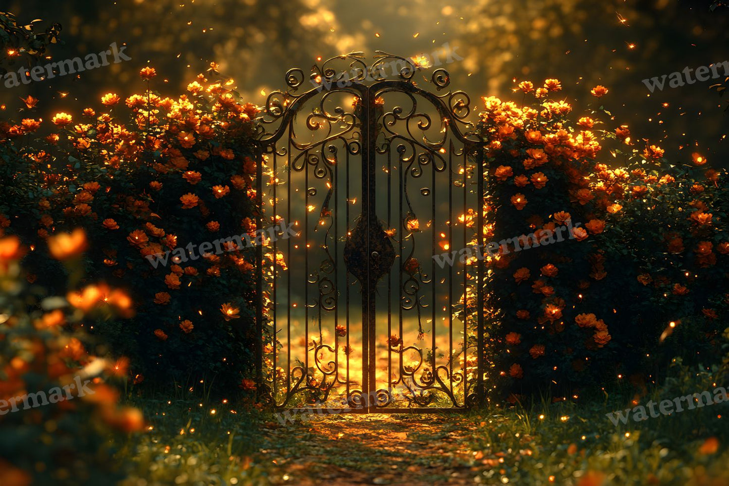 Whimsical Garden Arch Door Backdrop Images