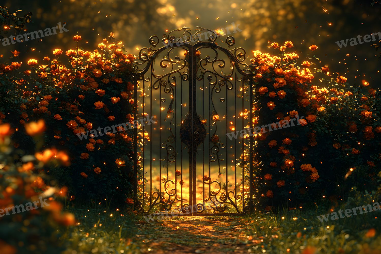 Whimsical Garden Arch Door Backdrop Images