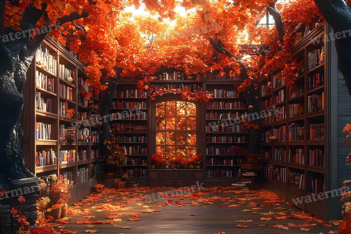 Whisper Library Forest digital photo backdrop for photo editing, preview 7