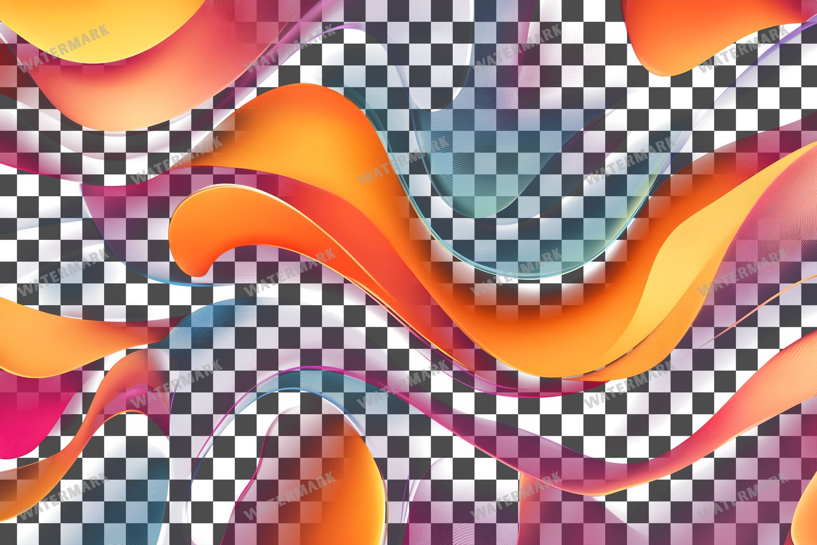 Abstract Digital Art Background Transparent Overlay Pngs