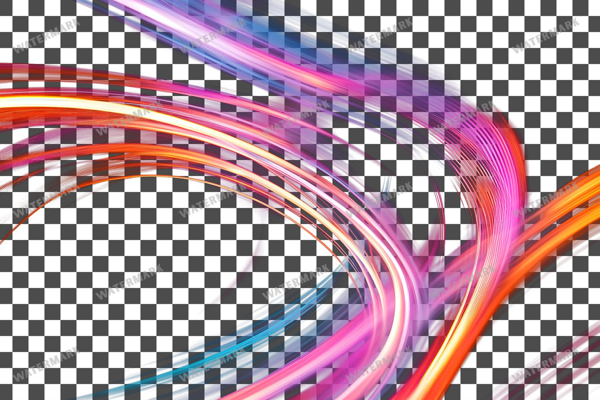 Abstract Light Streaks Transparent Overlay Pngs