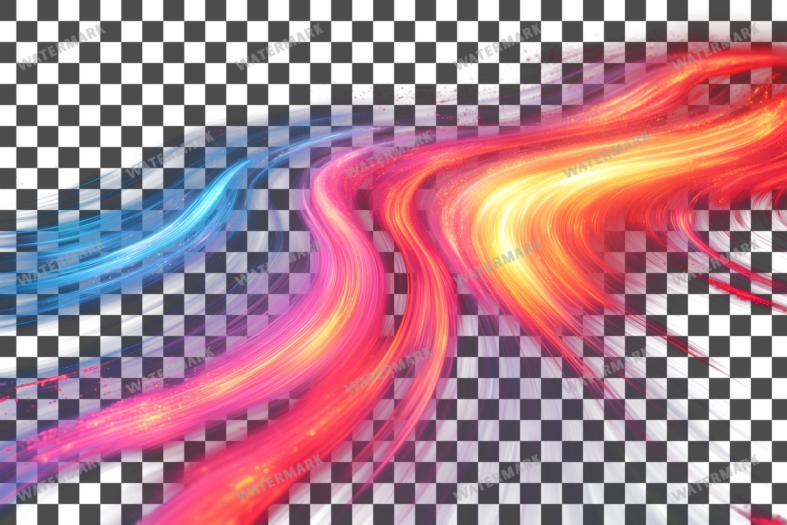 Abstract White Light Streaks Dynamic Transparent Overlay Pngs