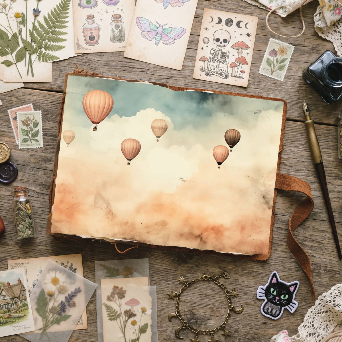 Air Balloons Digital Papers