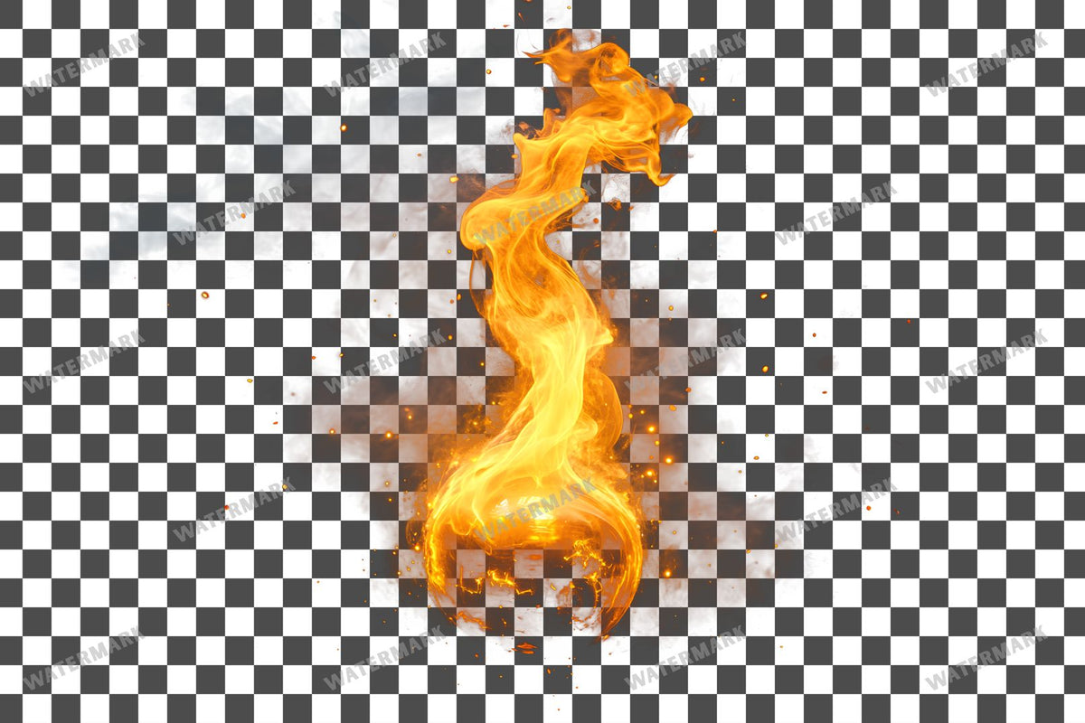 Amber Oil Flame Transparent Overlay Pngs