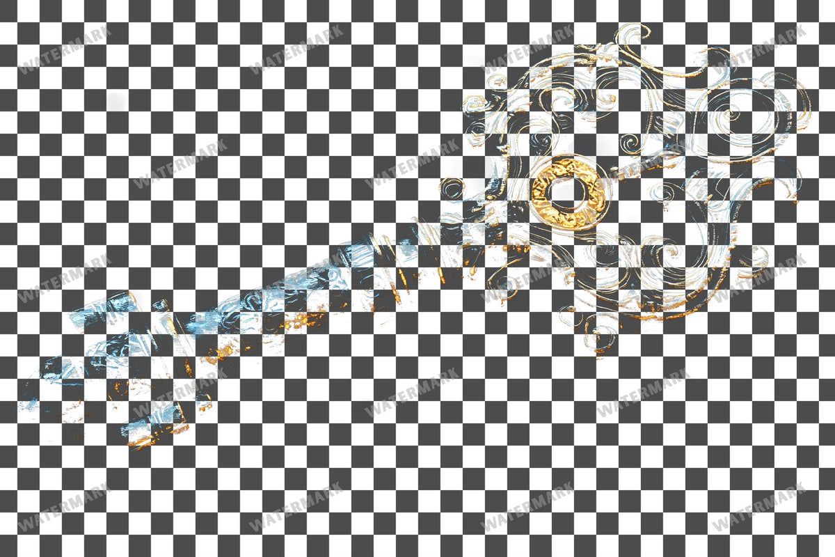 Ancient Gothic Key Transparent Overlay Pngs