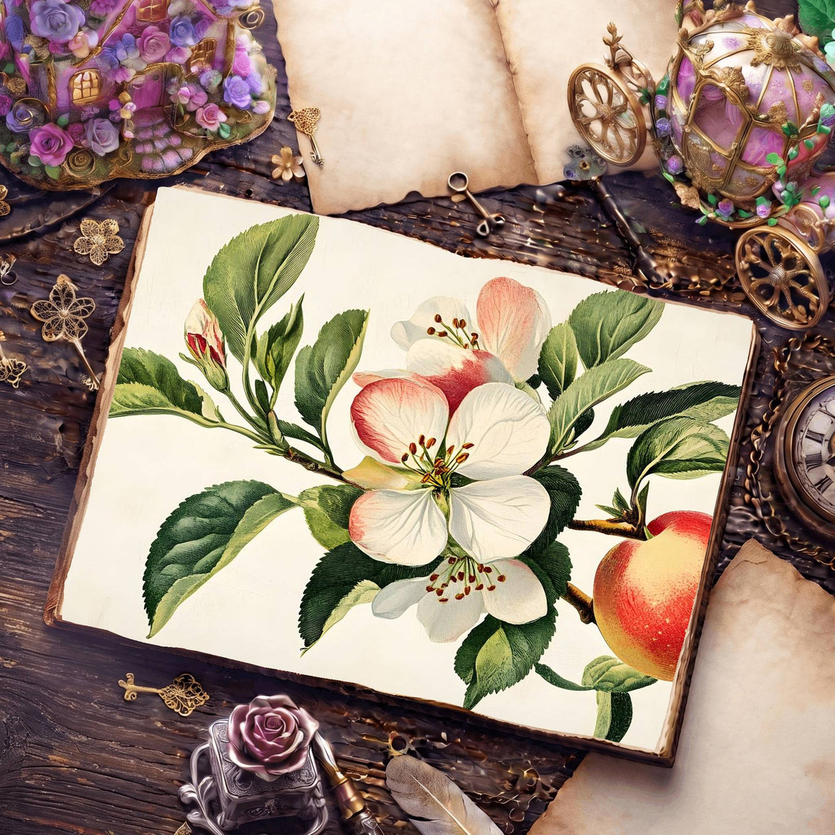 Apple Blossoms Digital Papers