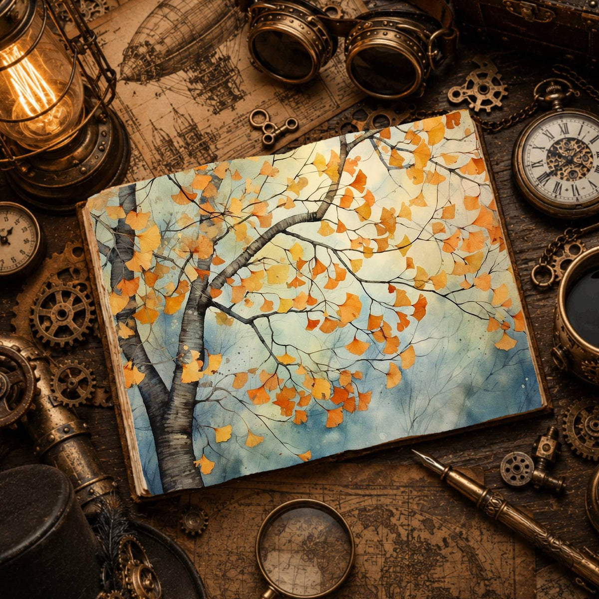 Autumn Trees Digital Papers