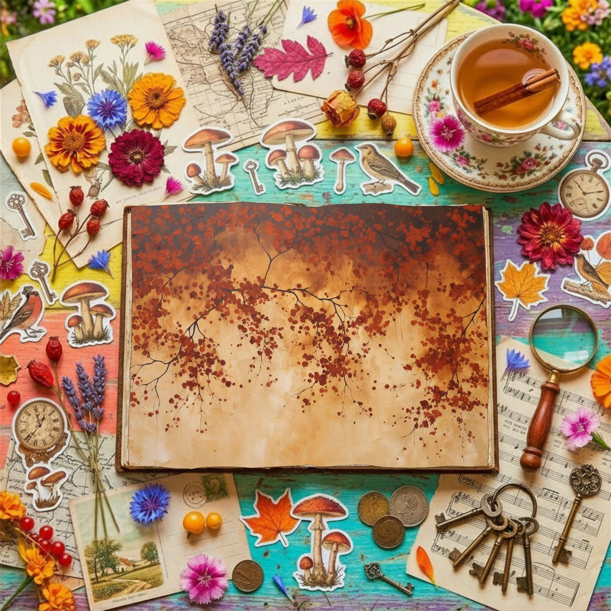 Autumn Trees Digital Papers