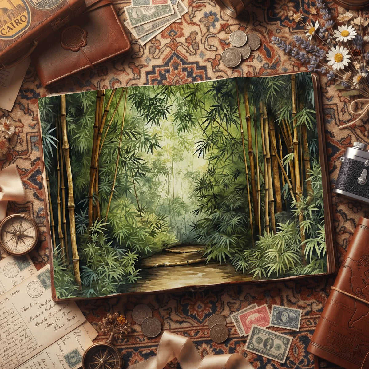 Bamboo Forest Digital Papers