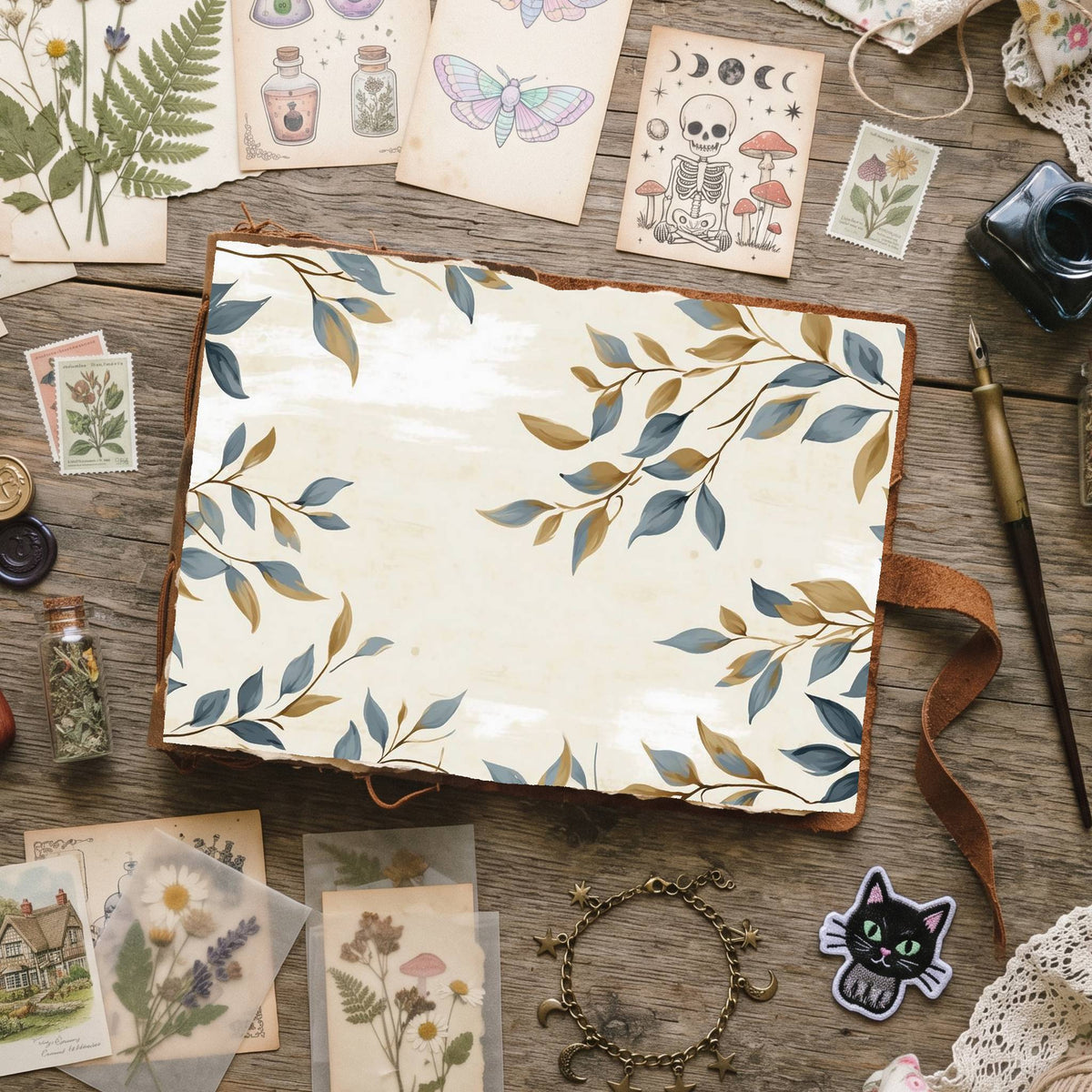 Banyan Leaves Digital Papers