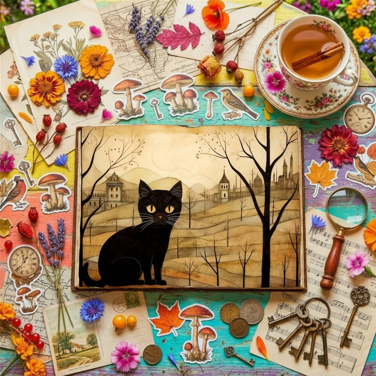 Black Cats Digital Papers