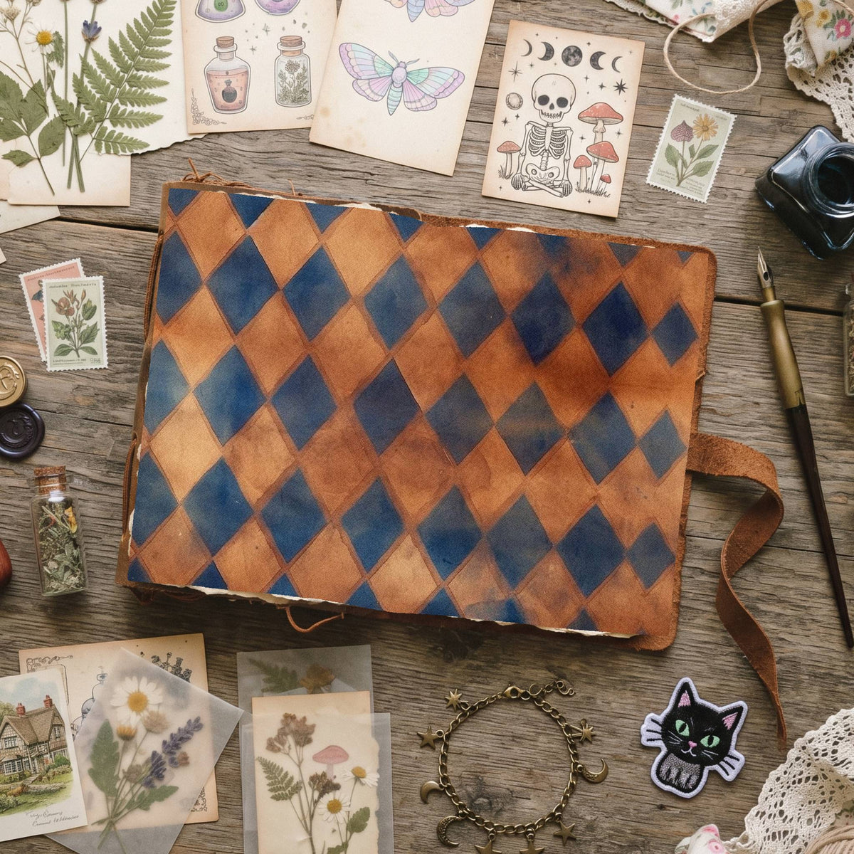 Blue Mixed Patterns Digital Papers