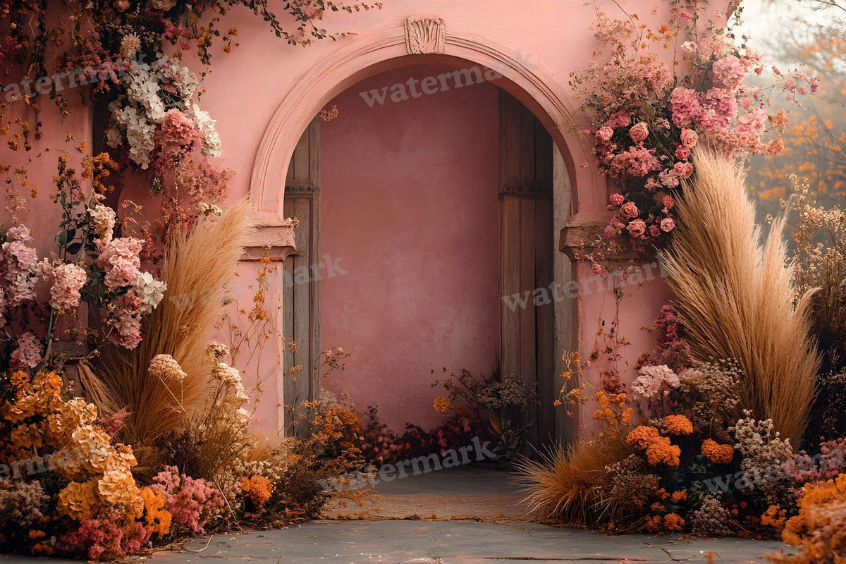Boho Pink Arch Backdrop Images