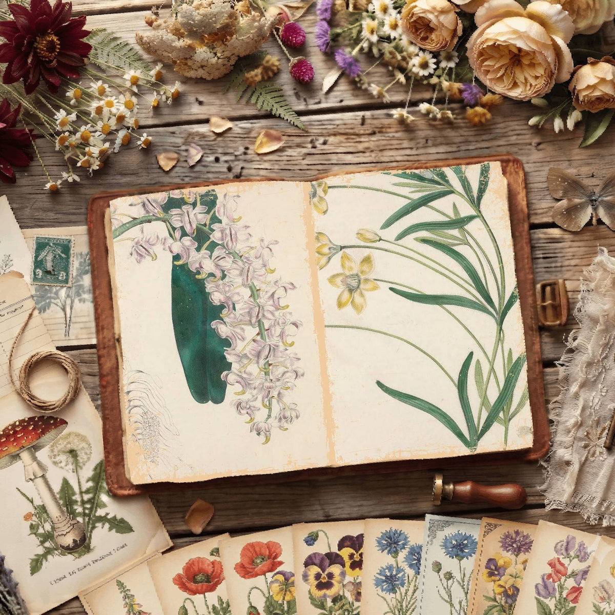 Botanical Illustrations Digital Papers