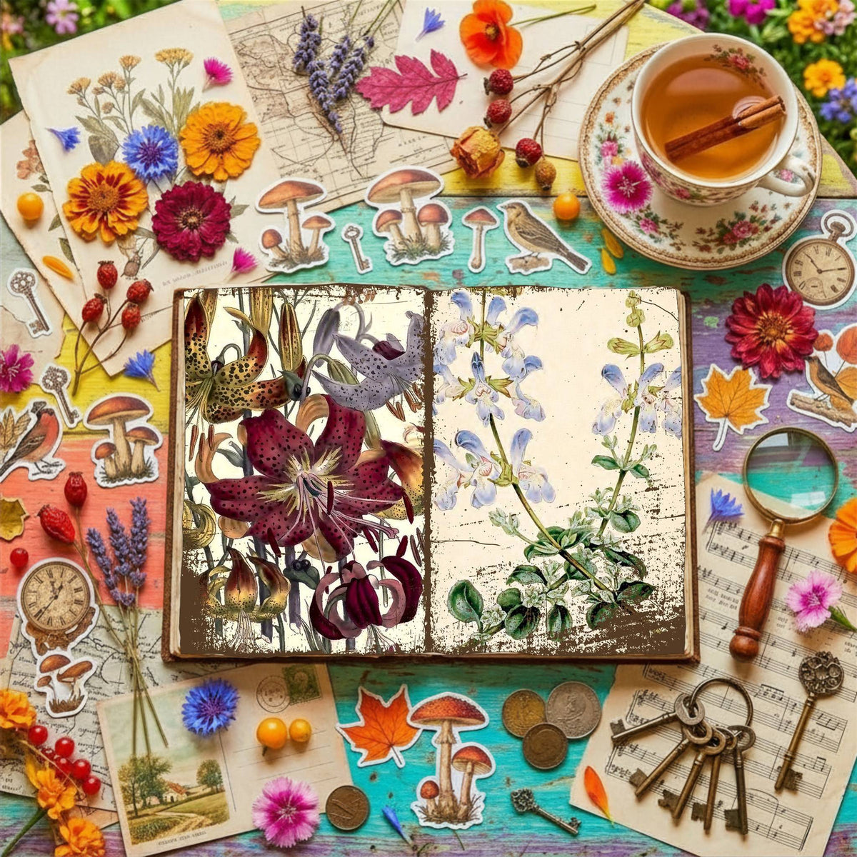 Botanical Illustrations Digital Papers