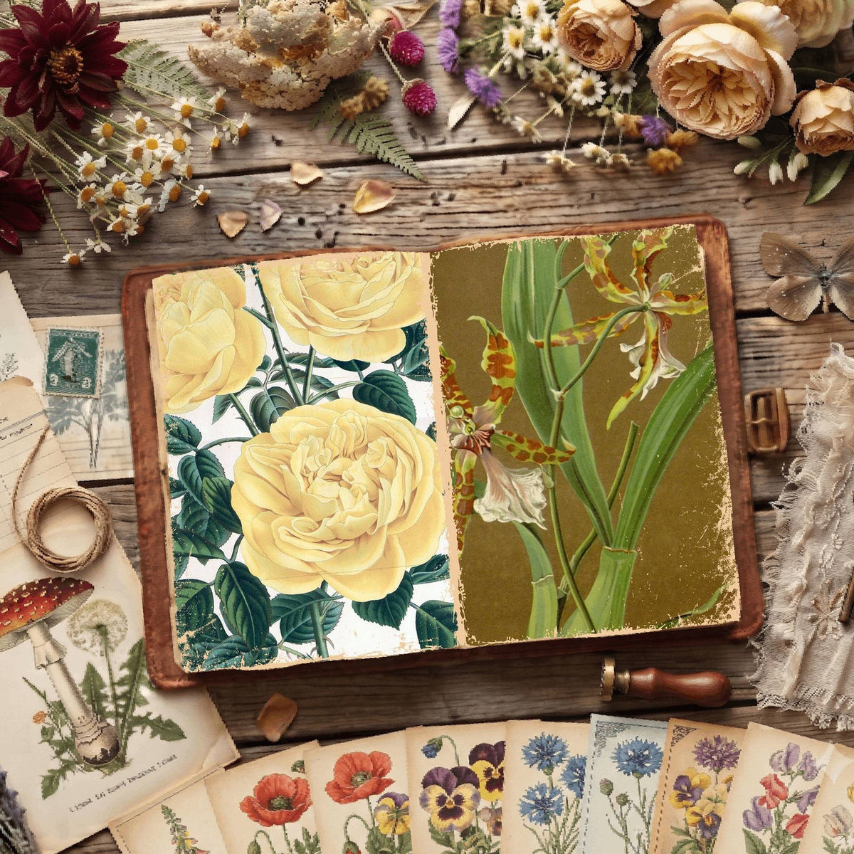 Botanical Illustrations Digital Papers