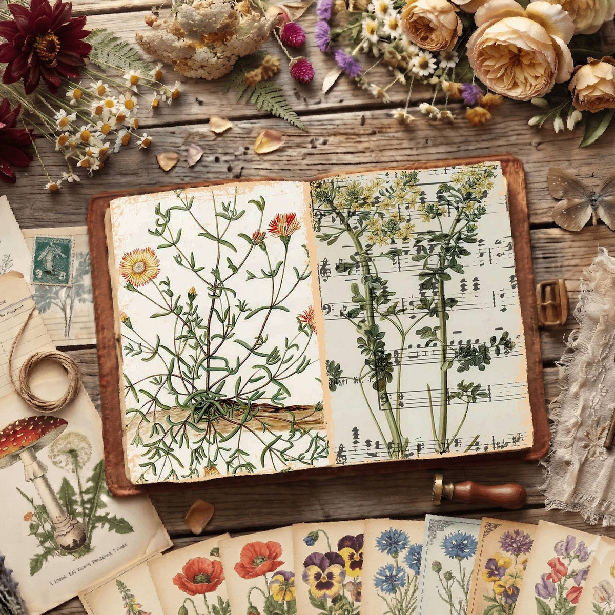 Botanical Illustrations Digital Papers