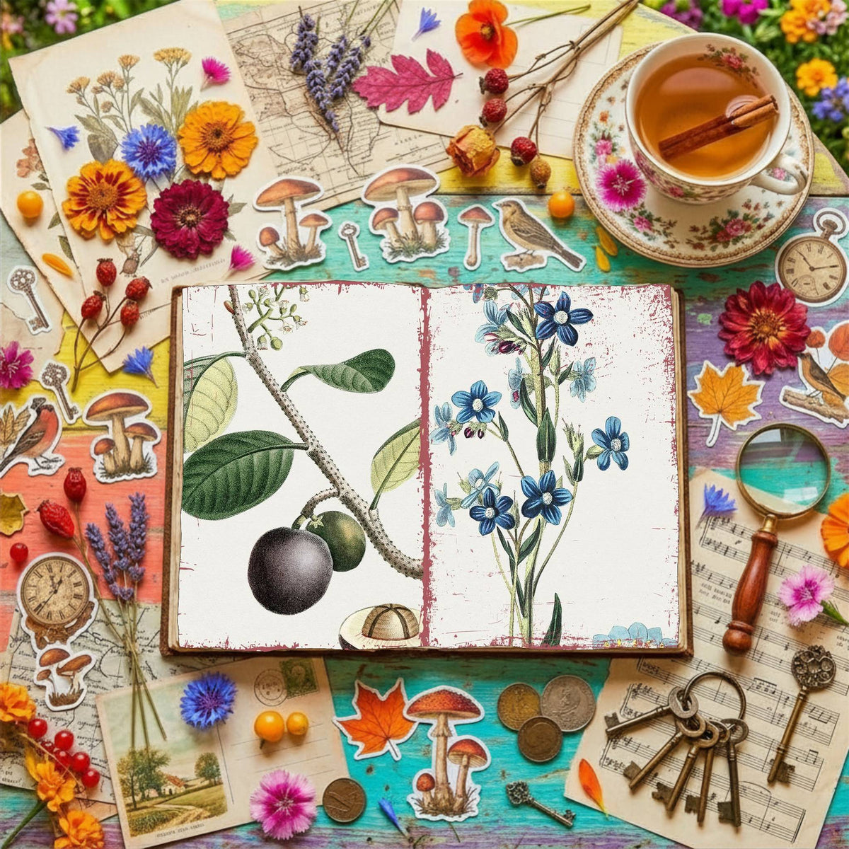 Botanical Illustrations Digital Papers