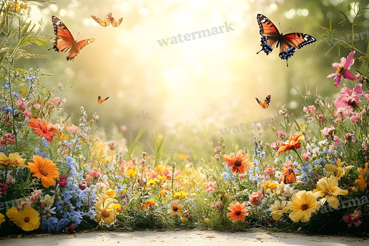 Butterfly Meadow Backdrop Images