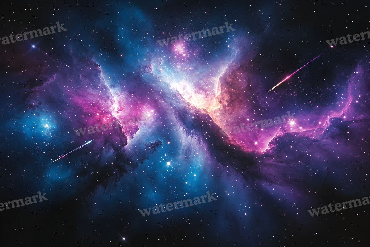 Celestial Galaxy Glow digital photo backdrop for photo editing, preview 7