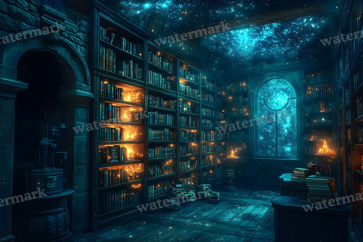 Celestial Library Dream Backdrop Images