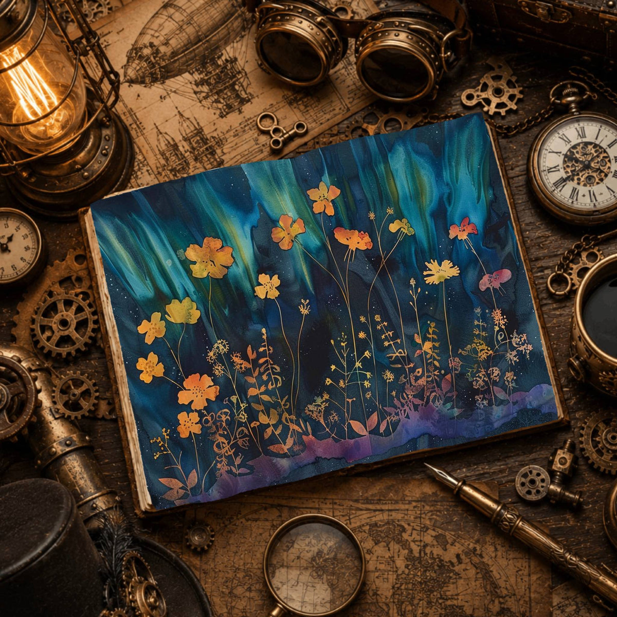 Celestial Wildflowers Digital Papers