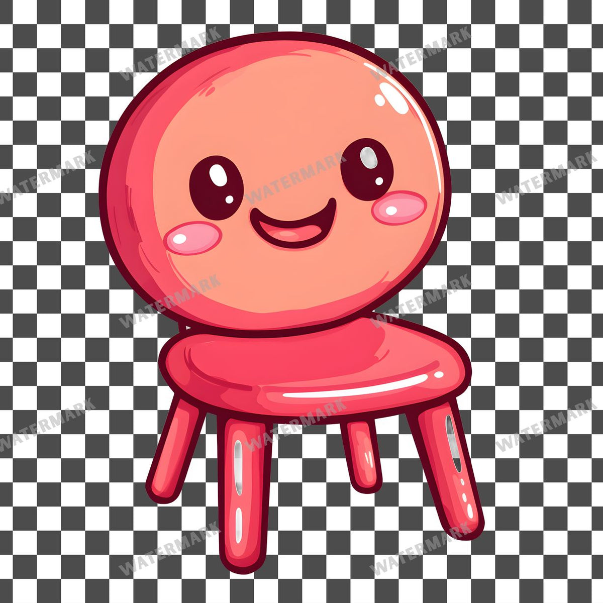 Chair Kawaii Style Clipart Pngs