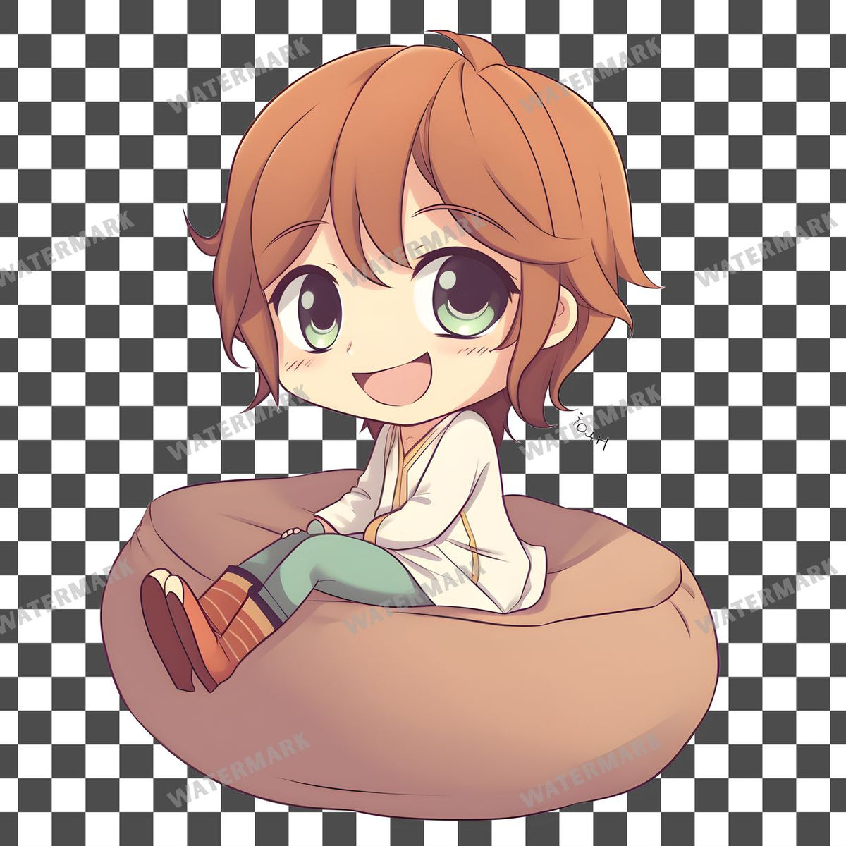 Character Sitting Onpillow Clipart Pngs