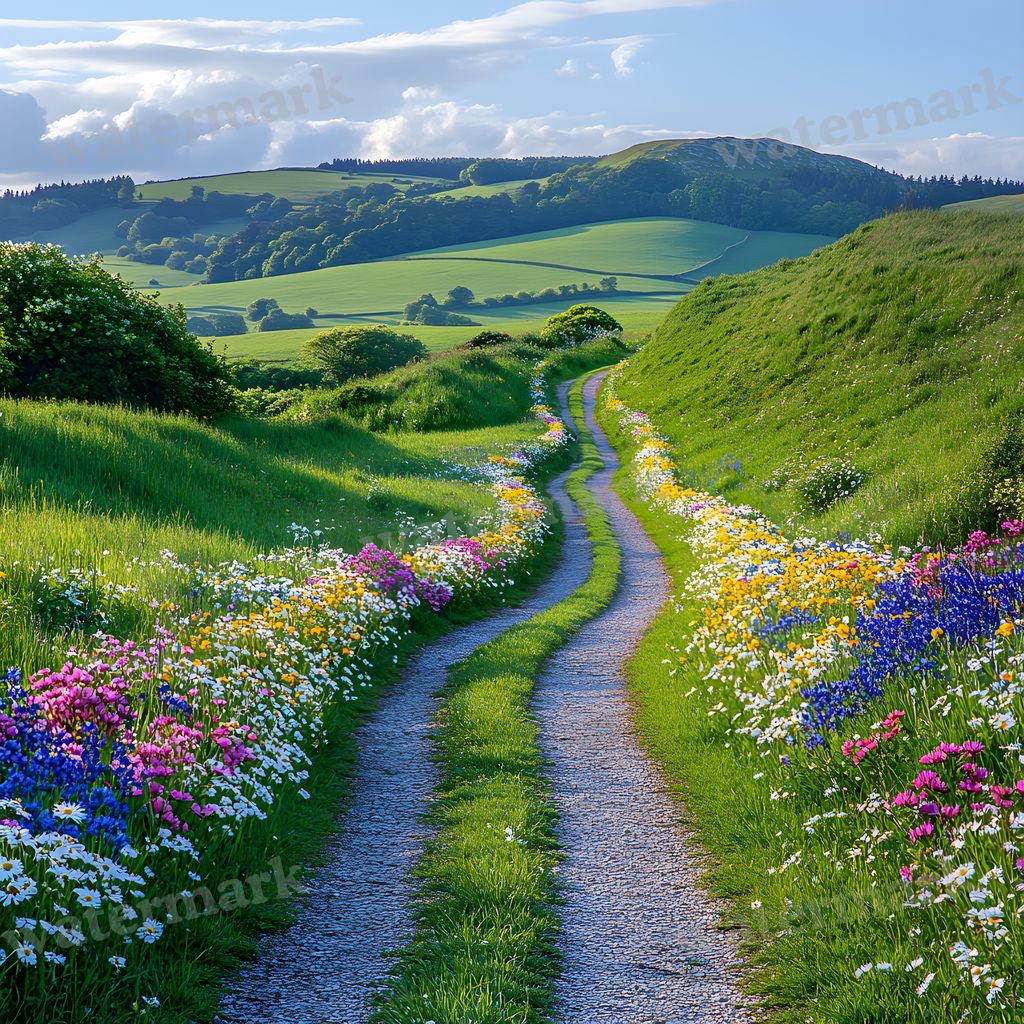 Charming Country Trail Backdrop Images