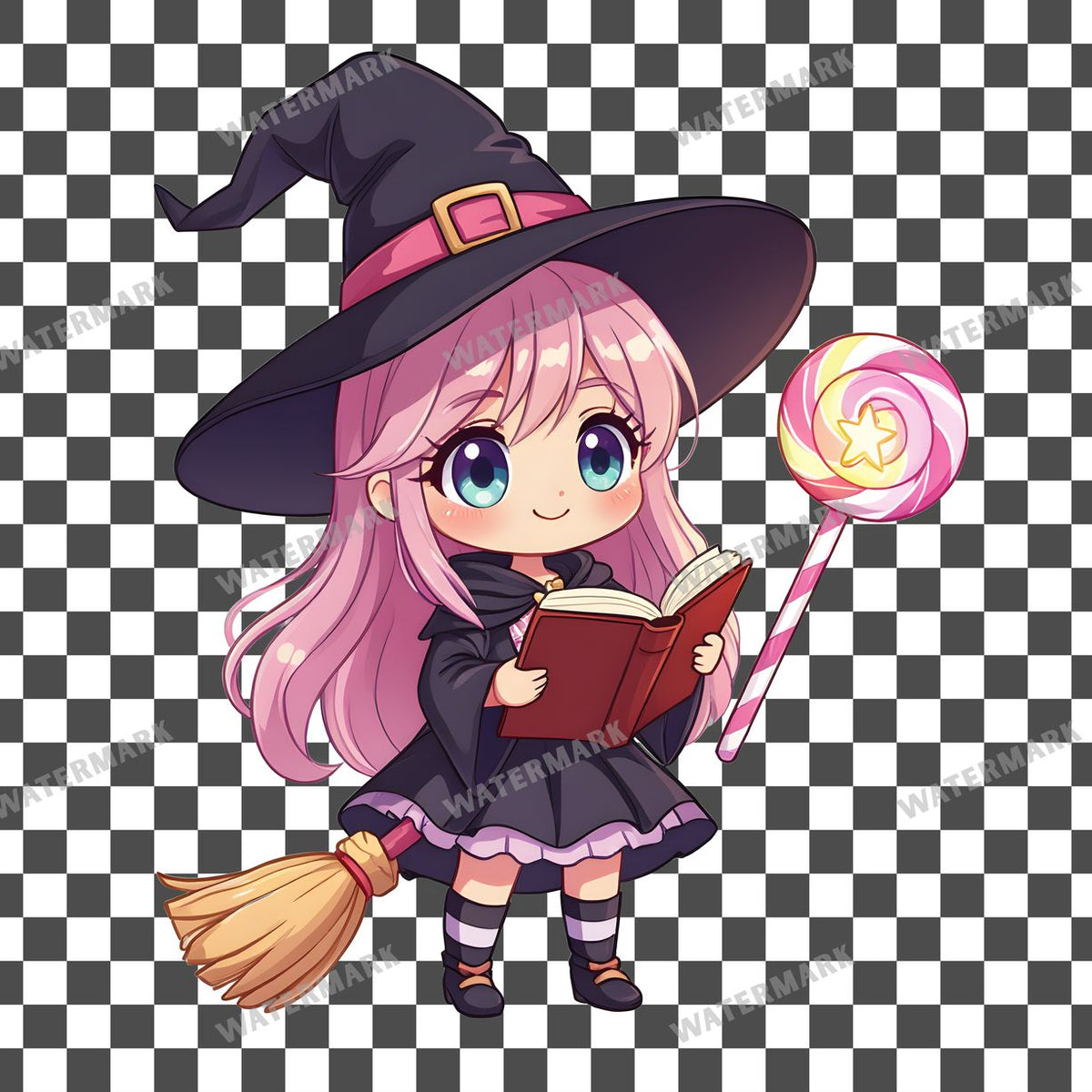 Chibi Candy Witch Clipart Pngs