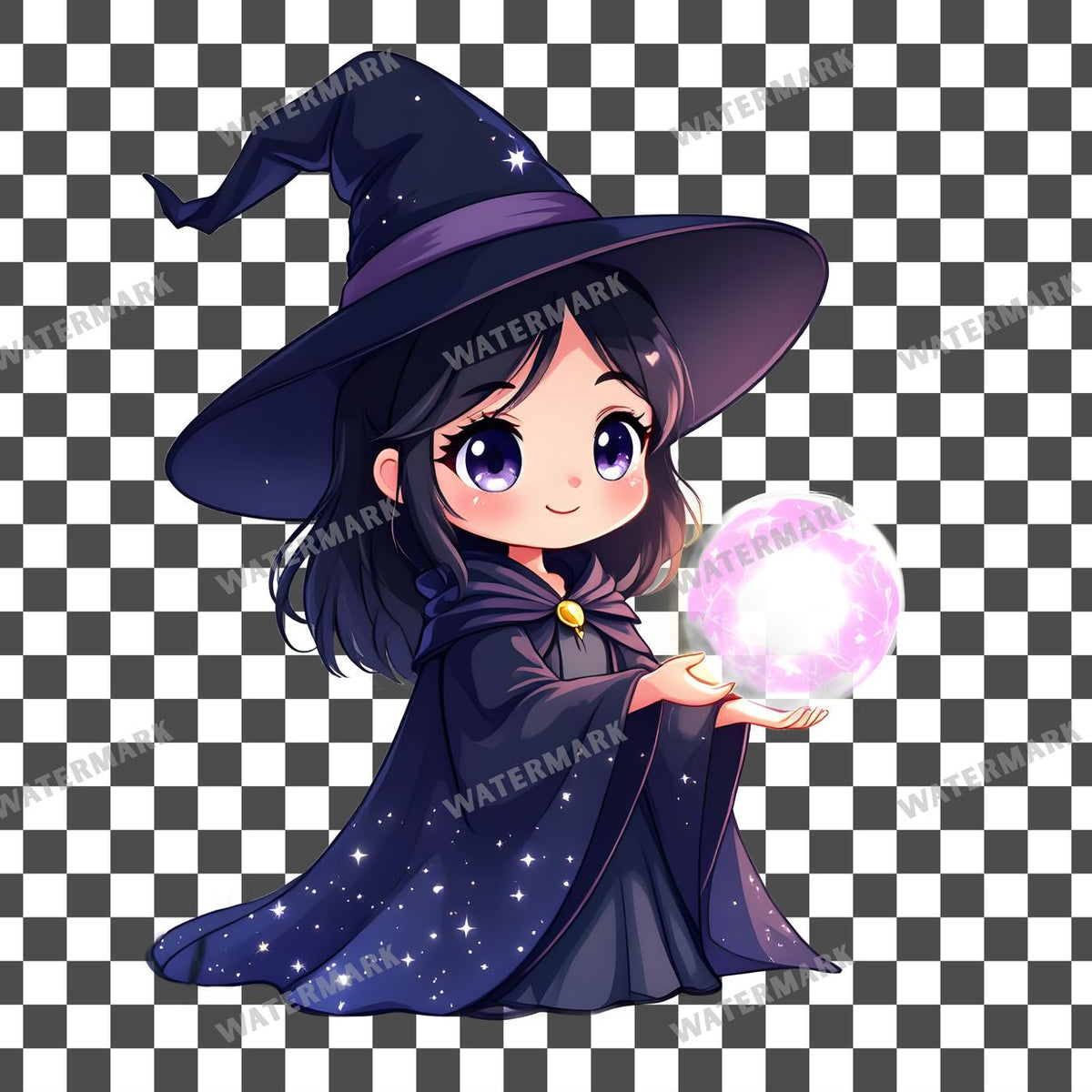 Chibi Cosmic Witch Clipart Pngs