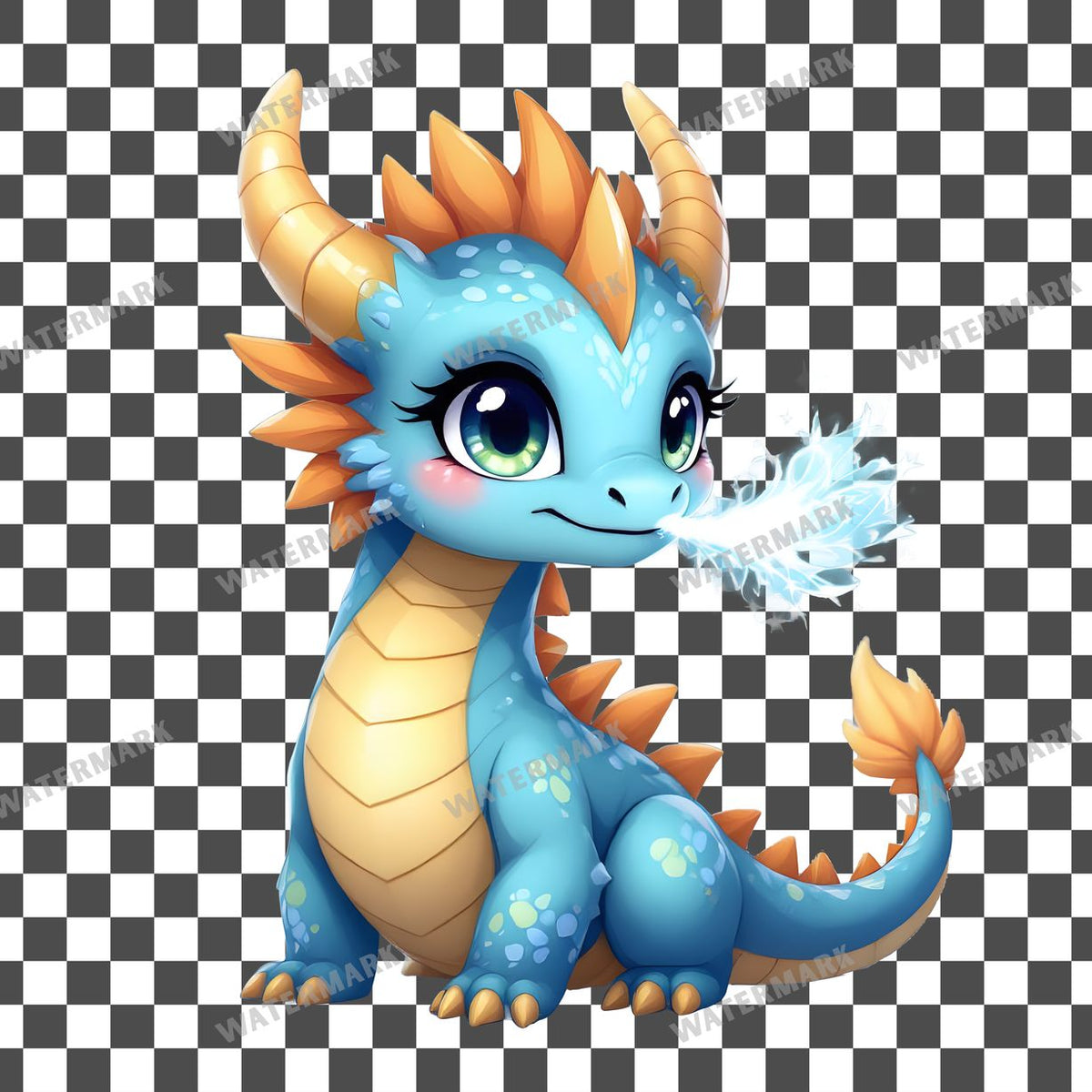 Chibi Frost Dragon Clipart Pngs