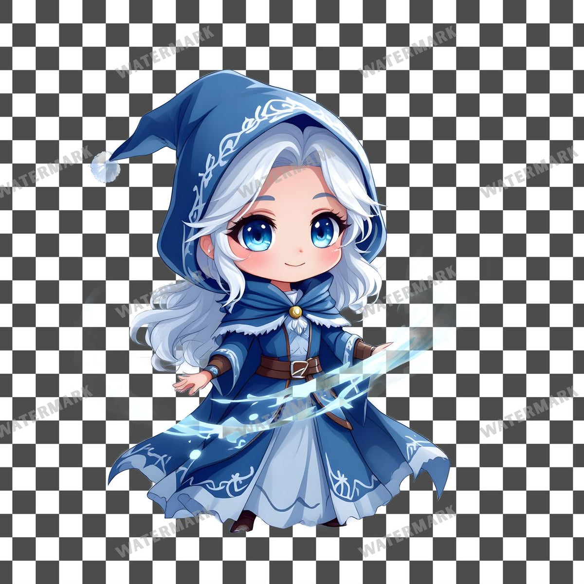Chibi Frost Witch Clipart Pngs