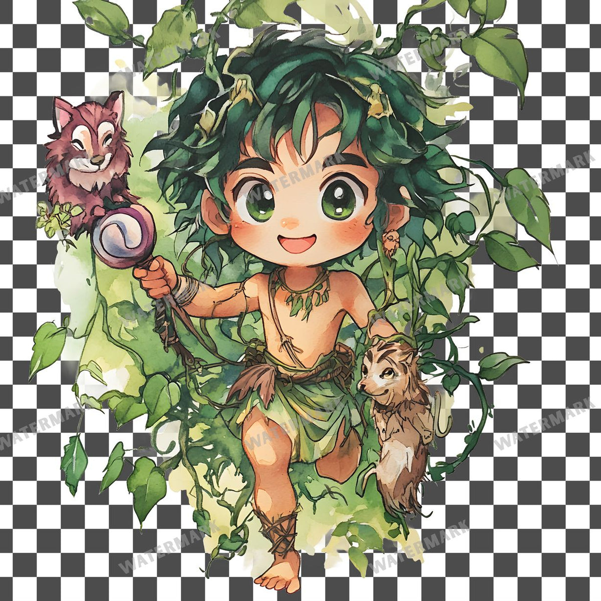Chibi Jungle Clipart Pngs